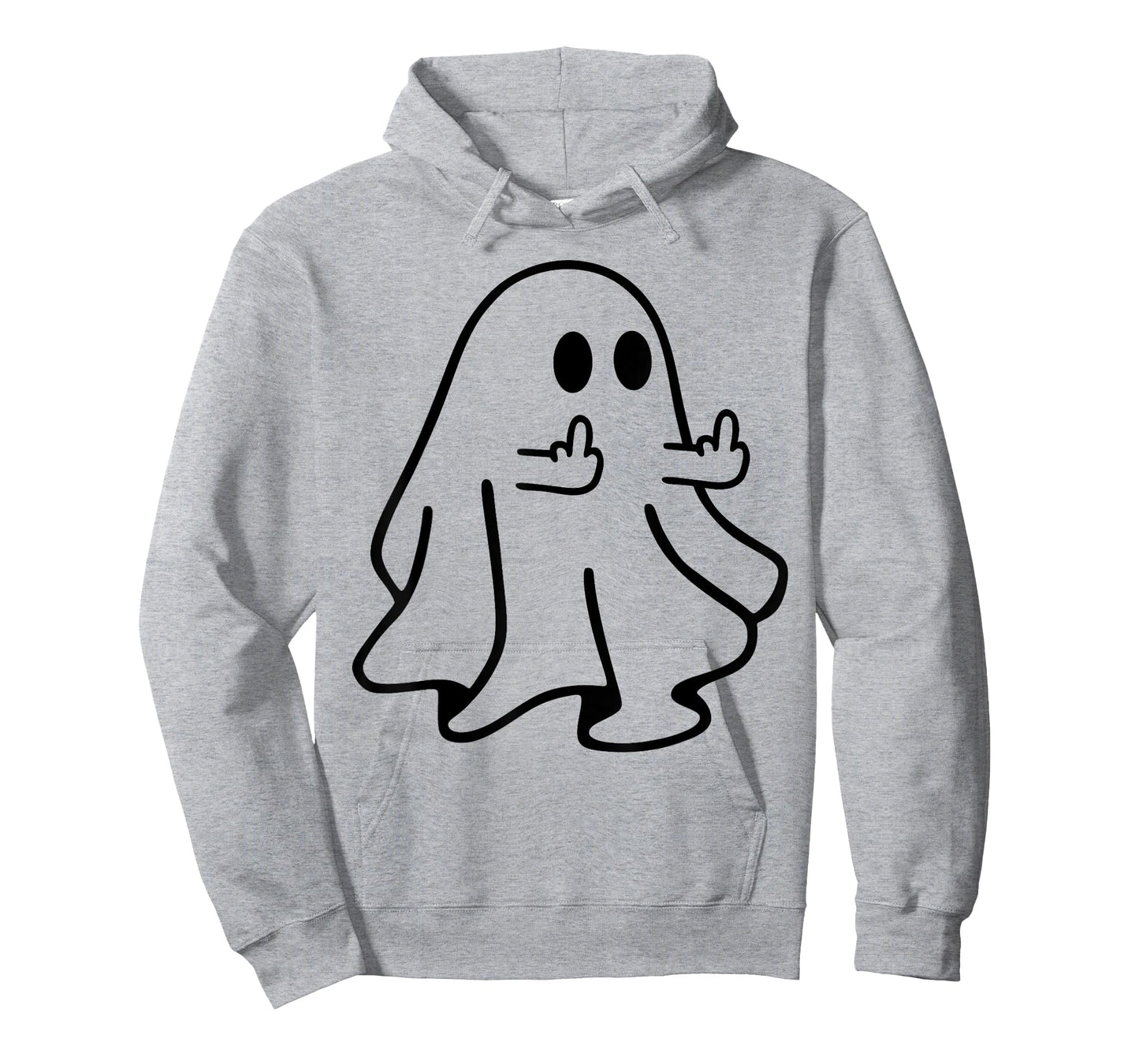 Boo Ghost Middle Finger Funny Halloween Costume Adult Joke T-Shirt