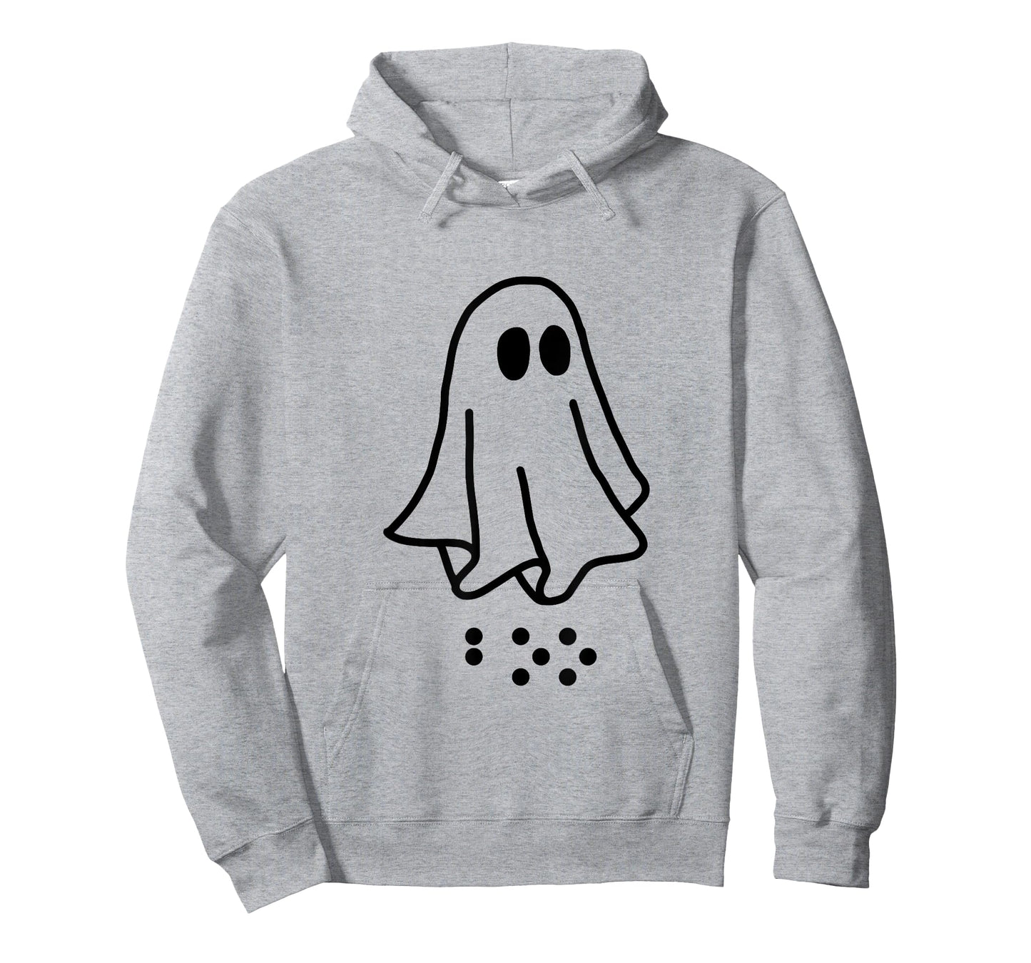 Simulated Braille Halloween Clothing Adult and Youth Ghost T-Shirt