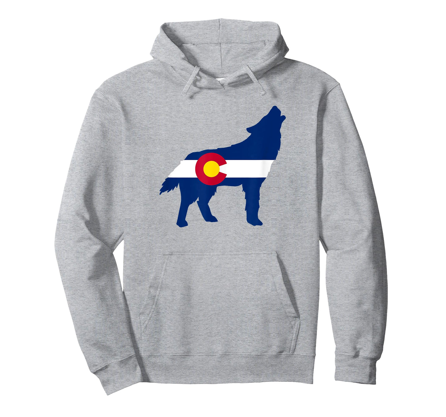 Colorado Flag Wolf Howling T-Shirt