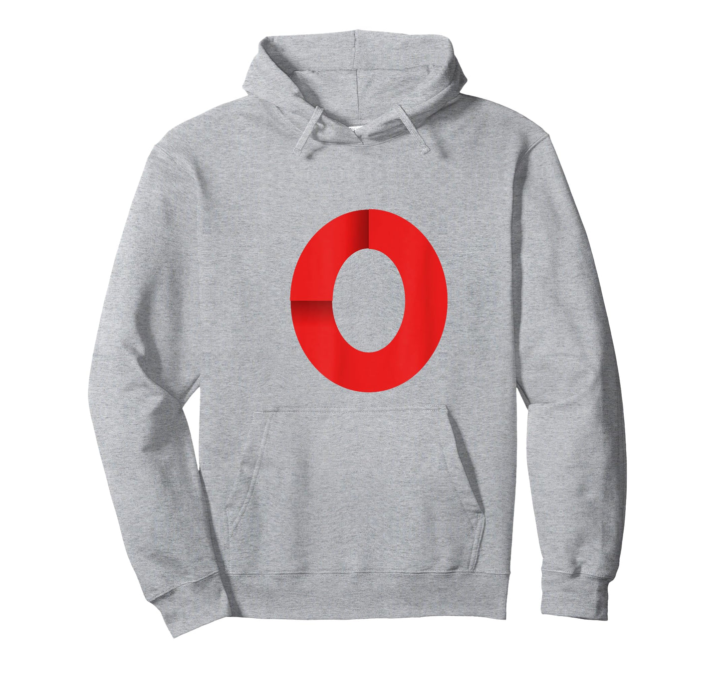 White With Red Letter O T-Shirt