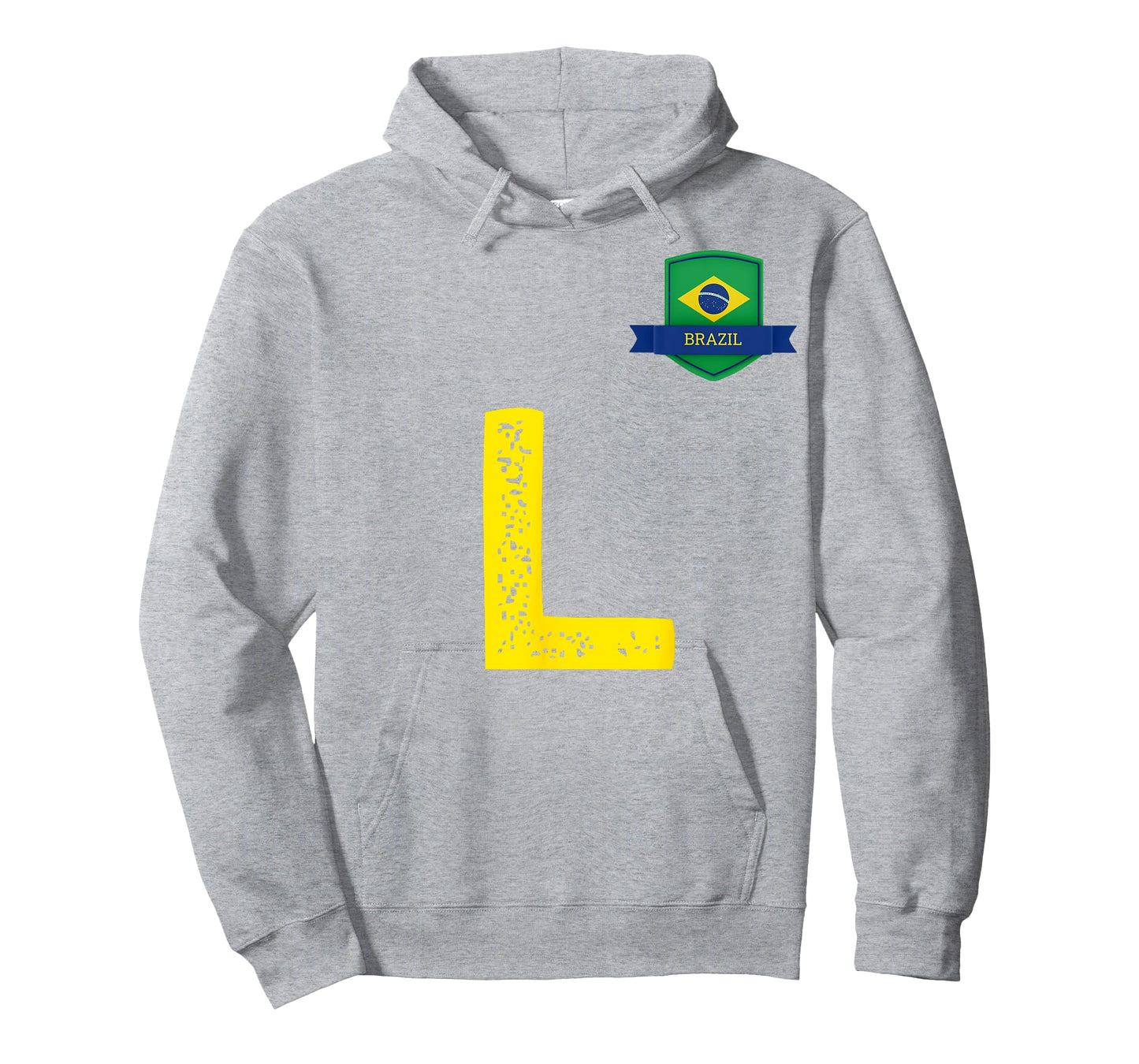 Brazil Human-Flag Letter L Brazil T-Shirt