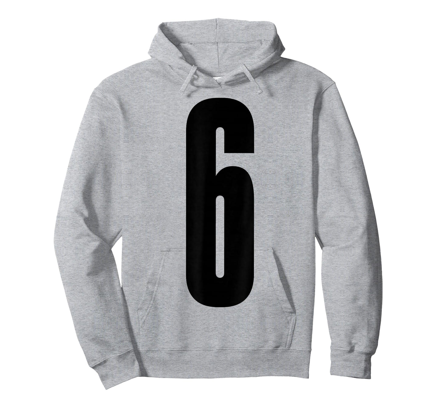Black Sports Team Number #6 T-Shirt
