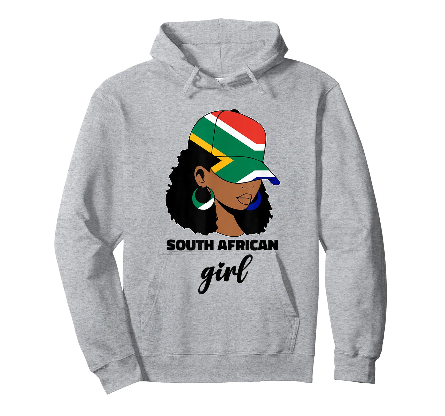 South African Girl For Women Woman South Africa Flag Afro T-Shirt