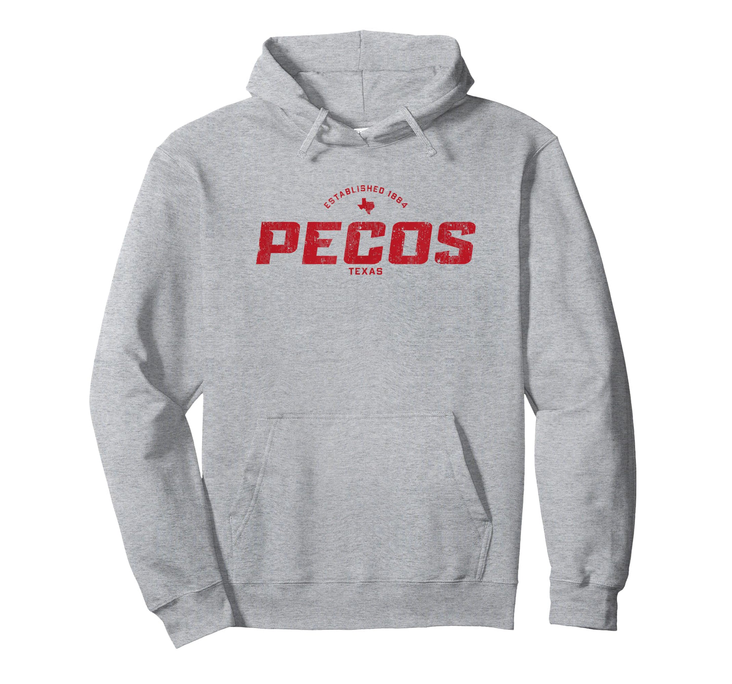 Pecos Texas TX Vintage Athletic Red Sports Logo T-Shirt
