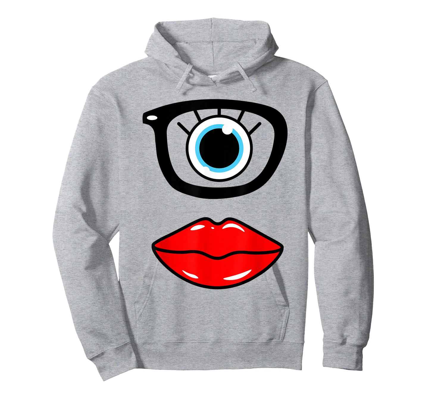 Monster Face Wearing Nerd Glasses Costume Birthday Halloween T-Shirt