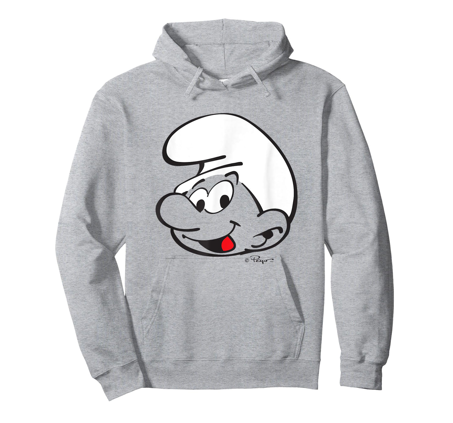 The Smurfs Large Smurf Head Design Retro Cartoon T-Shirt