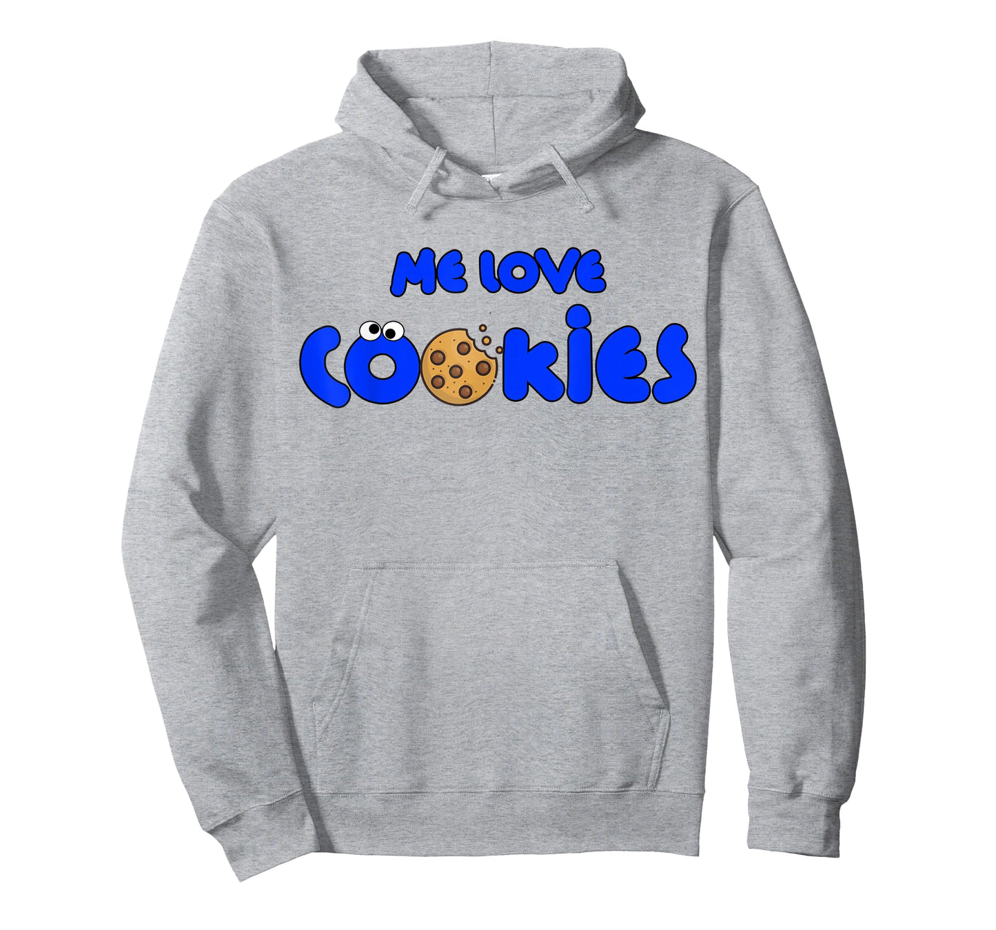 Me Love Cookies Childhood Throwback Blue Cartoon Cute Funny T-Shirt