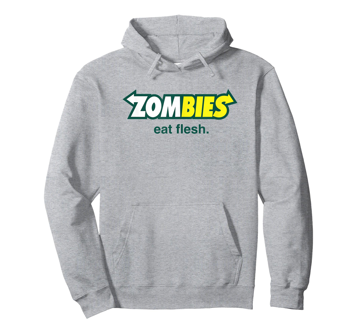 flesh eating zombies hilarious horror parody food logo T-Shirt