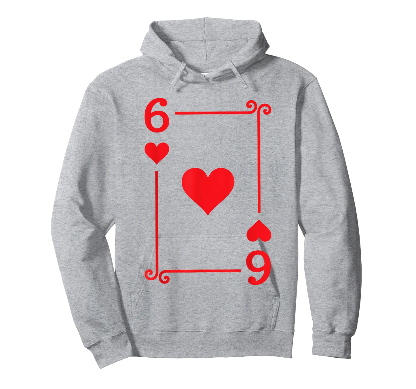 Playing Card Costume Tees - 6 Hearts Card - Six Card T-Shirt