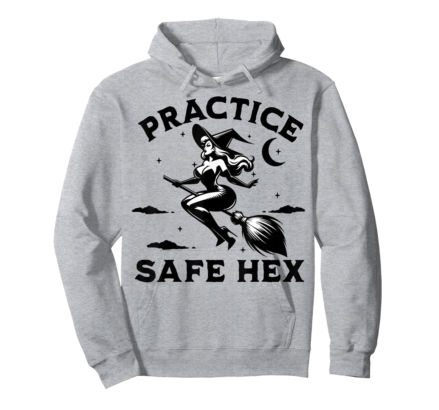 Practice Safe Hex - Halloween Witch Broom T-Shirt