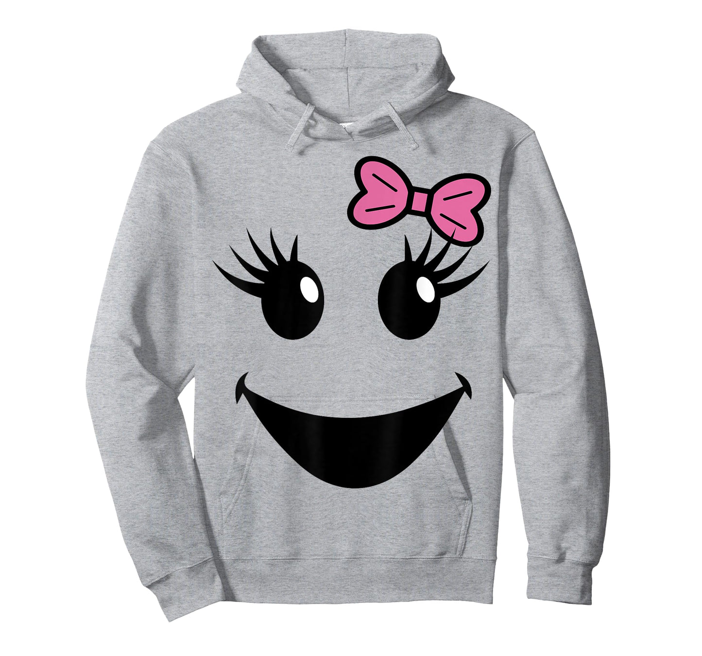 Cute Ghost Face With Bow Eyelashes Halloween Girls T-Shirt