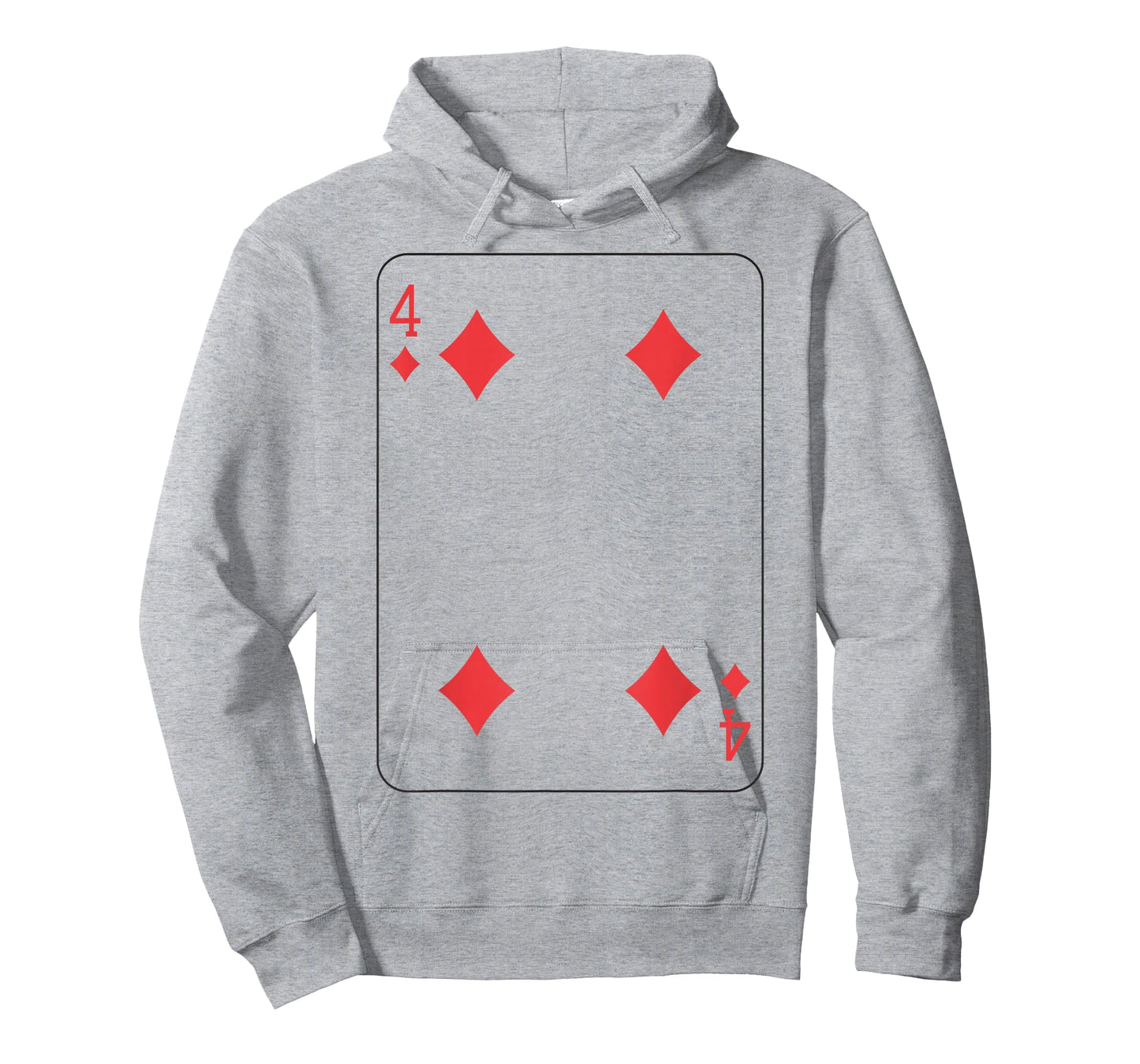 Four of Diamonds | Deck of Cards Front and Back Costume T-Shirt