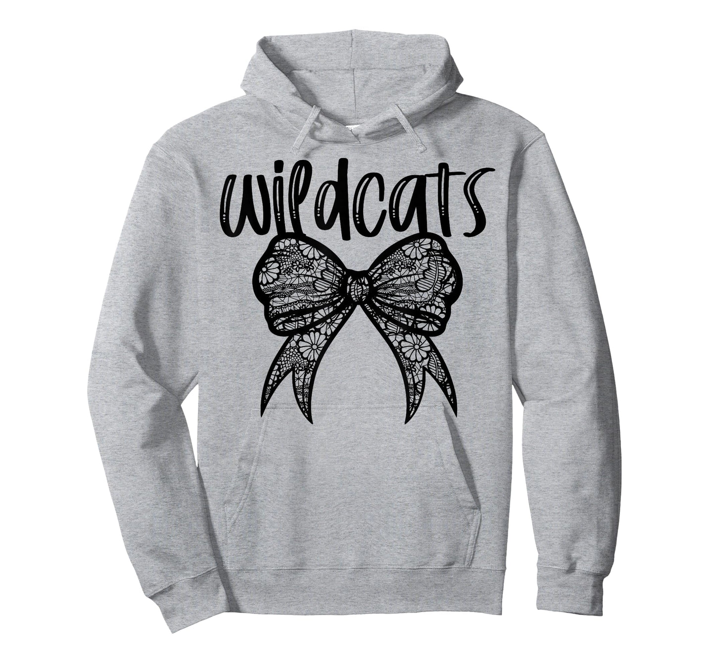 Wildcats Coquette Aesthetic Girly Team Mascot Lace Bow T-Shirt