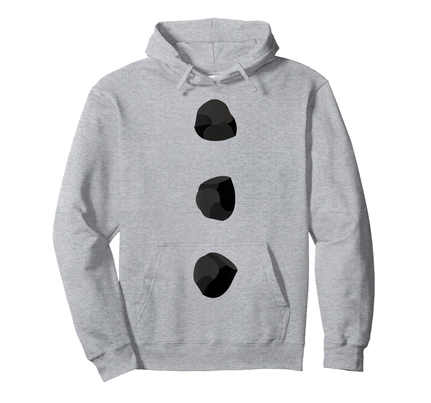 Snowman Costume Three Black Buttons on White T-Shirt