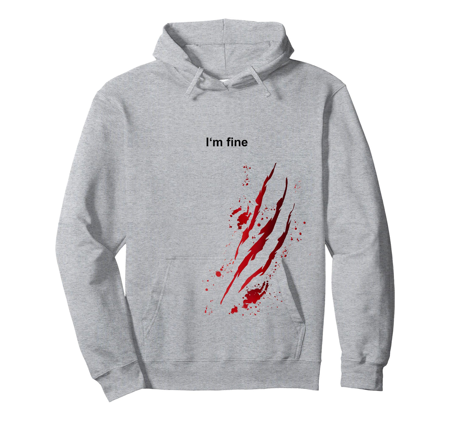 I'm Fine Bloody Halloween Zombie Scratcher Funny Horror T-Shirt