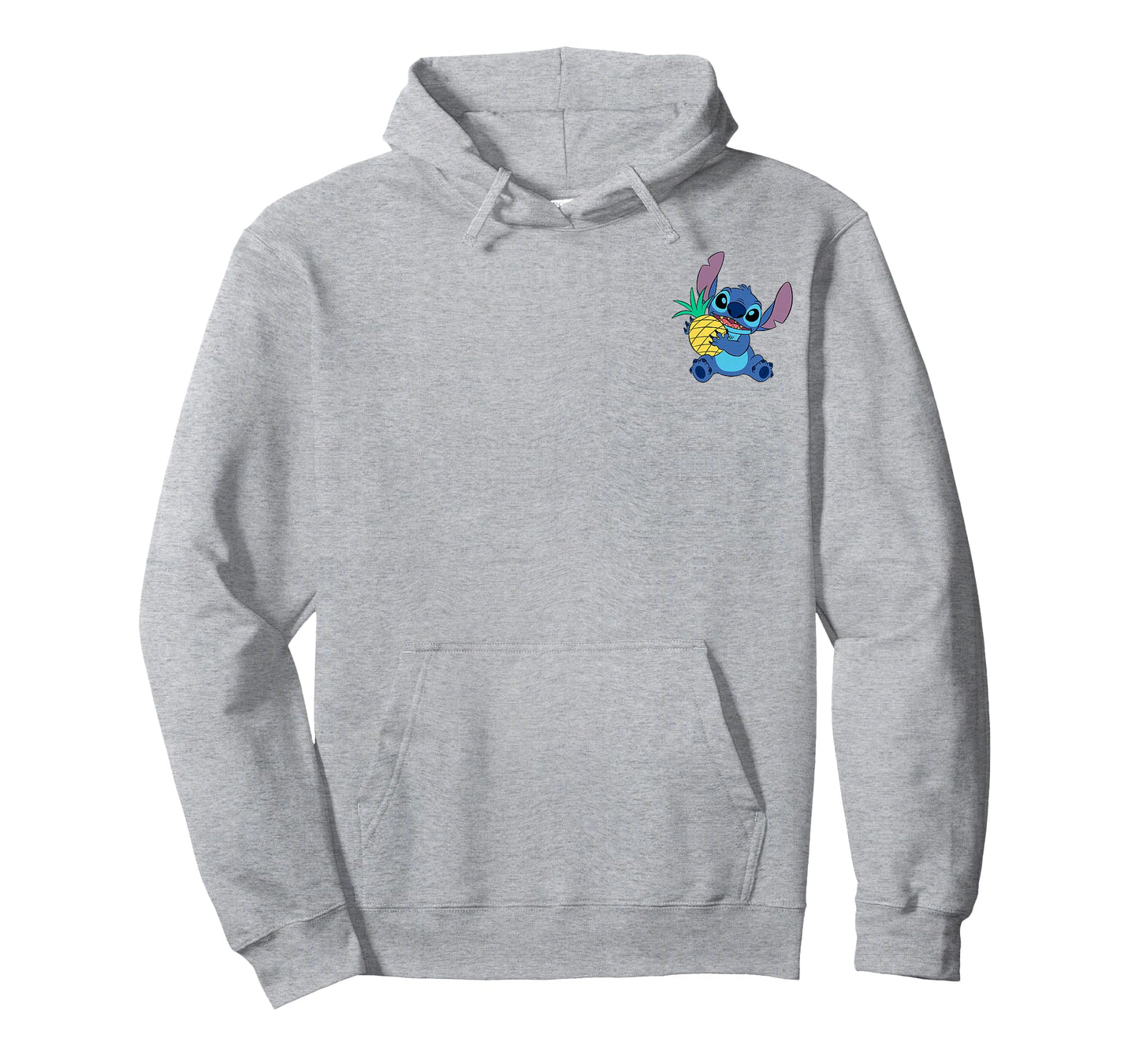 Disney Lilo & Stitch Cute Stitch With Pineapple Pocket Logo T-Shirt