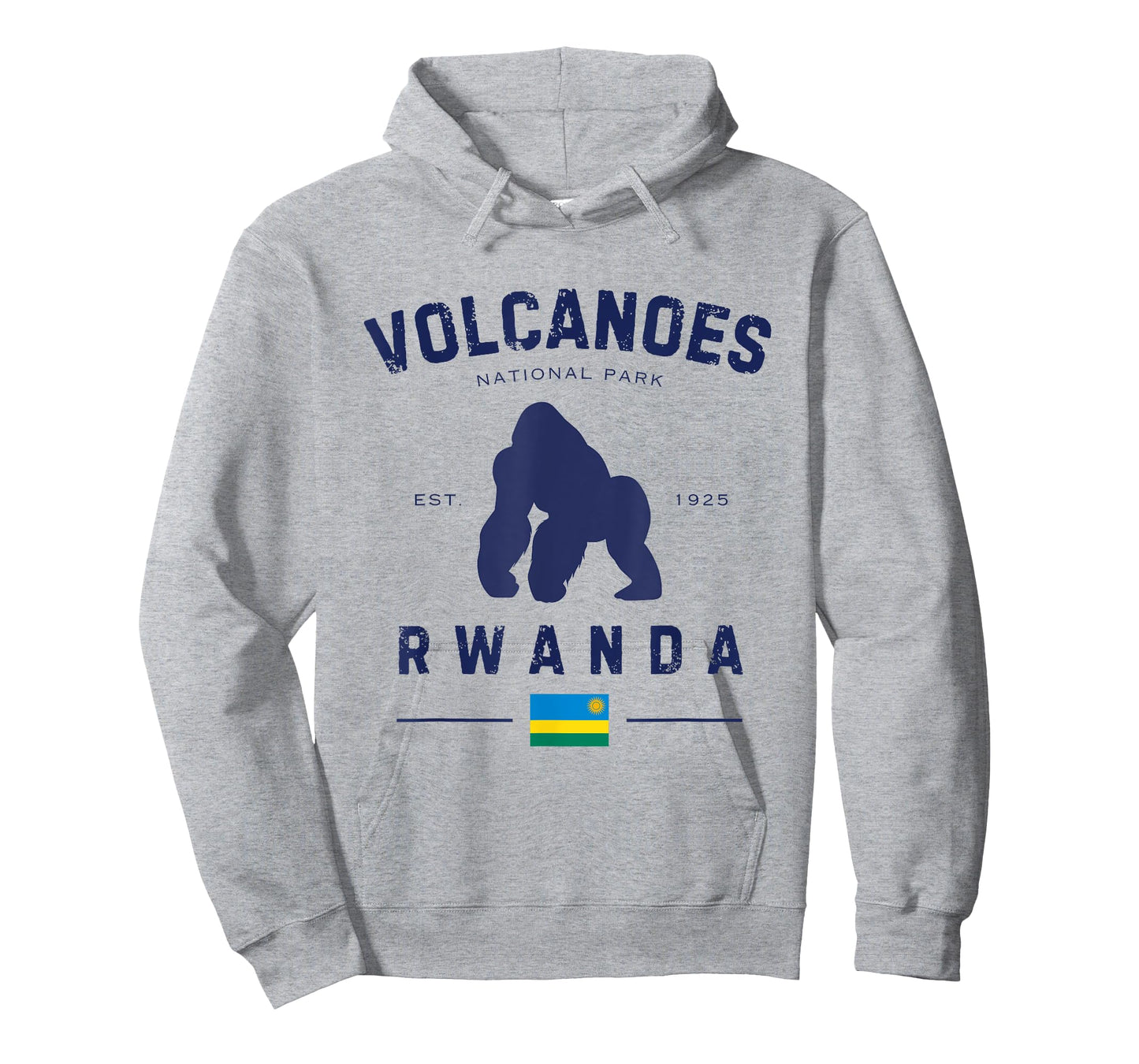 Volcanoes National Park Rwanda Flag Virunga Gorilla Safari T-Shirt