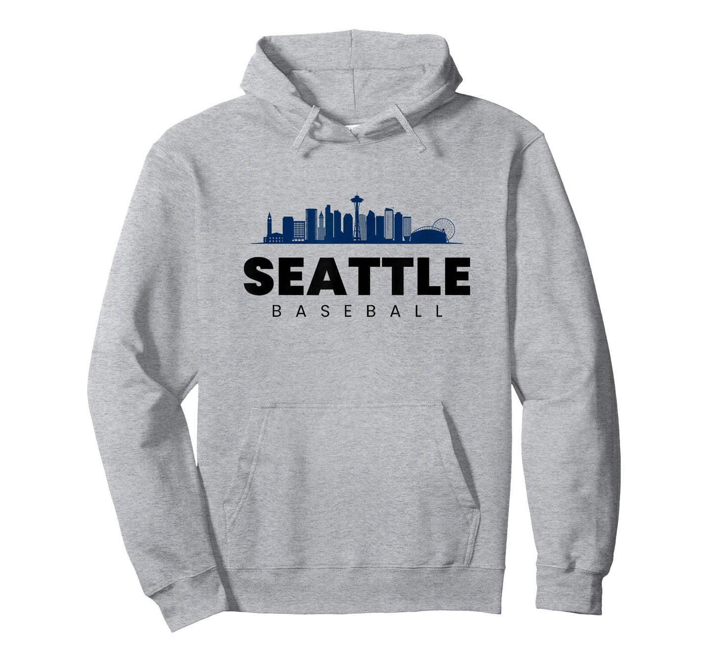Seattle Baseball Vintage City Skyline Minimal Baseball Lover T-Shirt