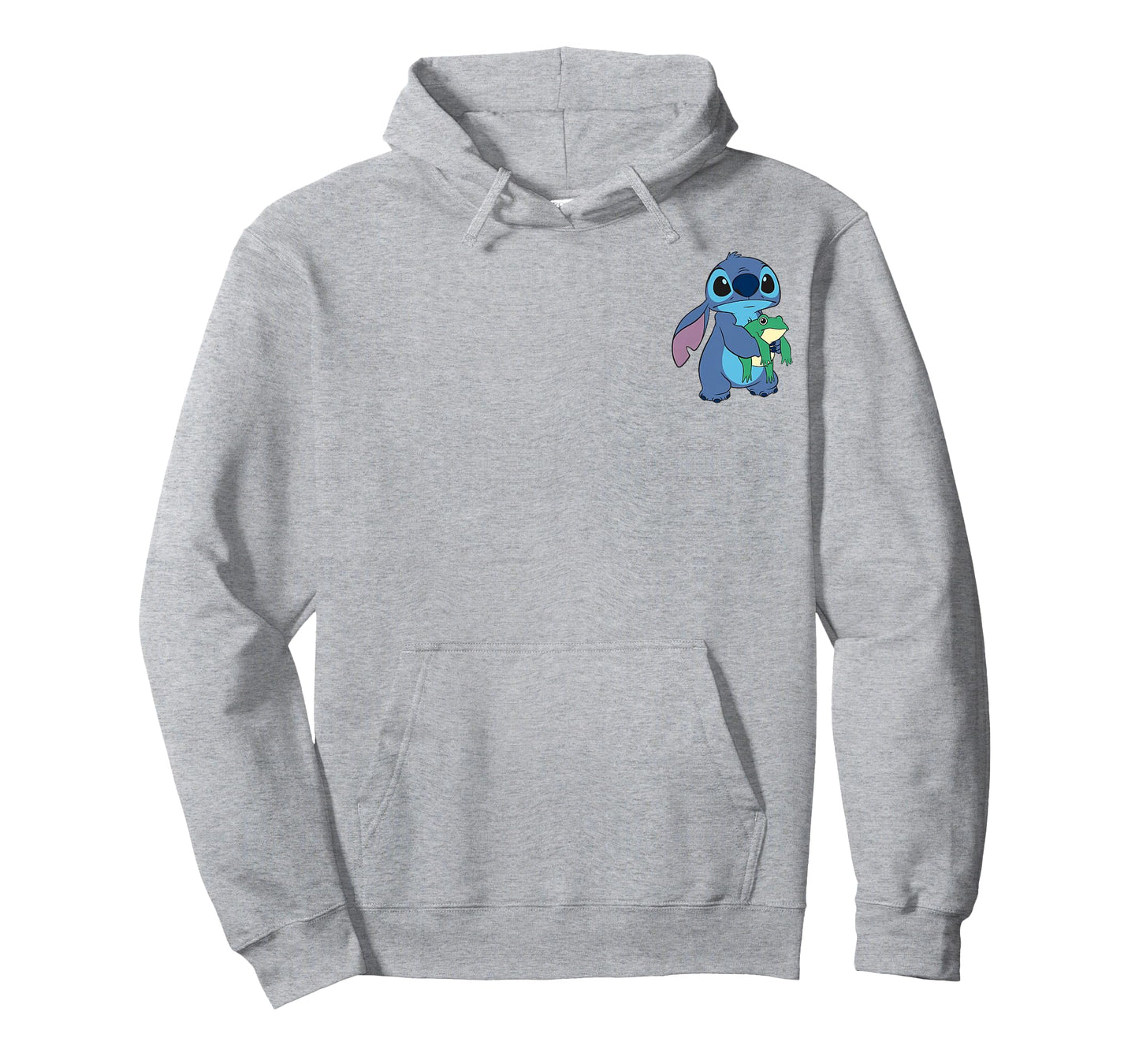 Disney Lilo & Stitch Cute Stitch & Frog Small Pocket Logo T-Shirt
