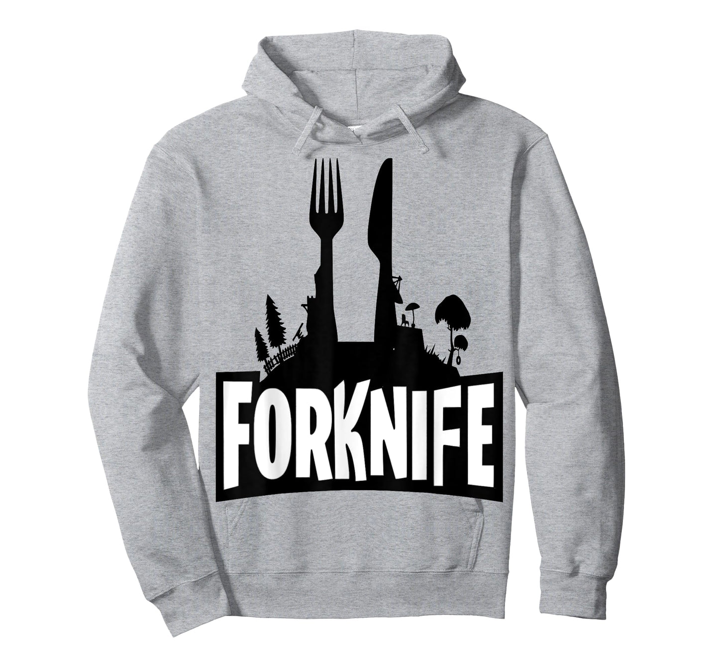Forknife Funny Video Games Parody Joke Graphic Shirt T-Shirt