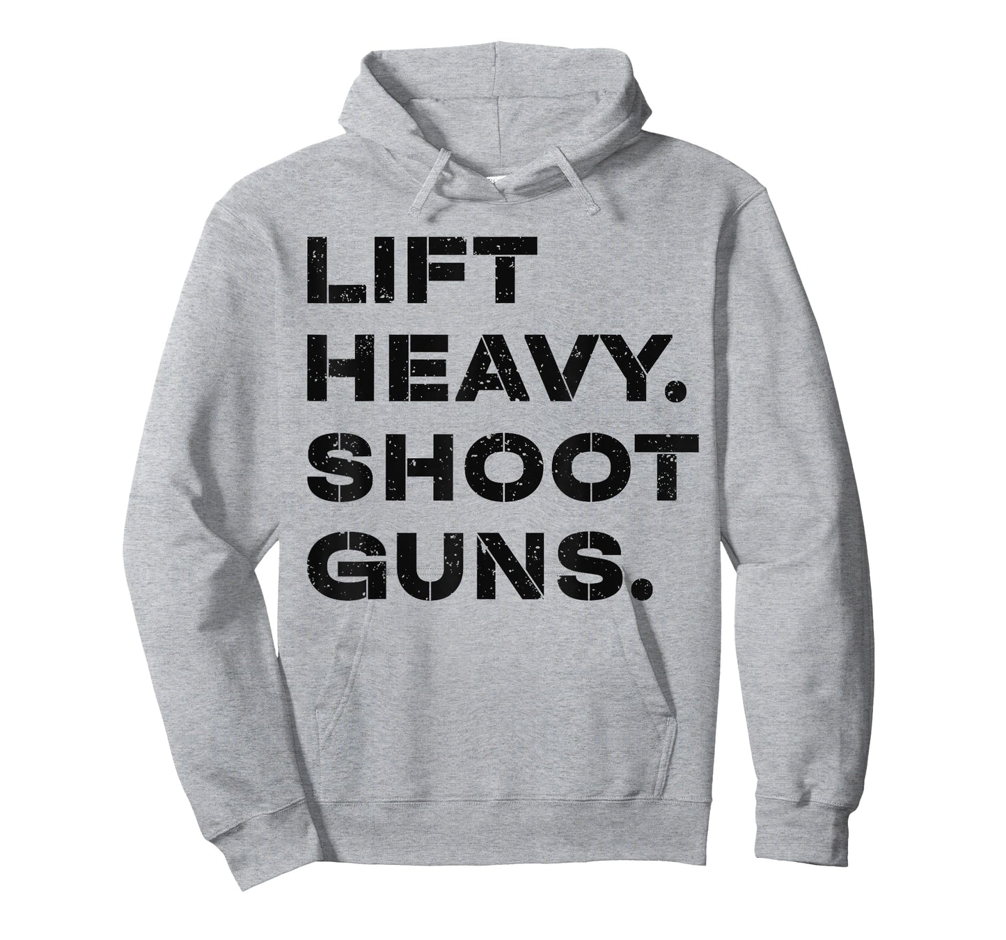 Lift Heavy Shoot Guns Workout Fitness Gym Training T-Shirt
