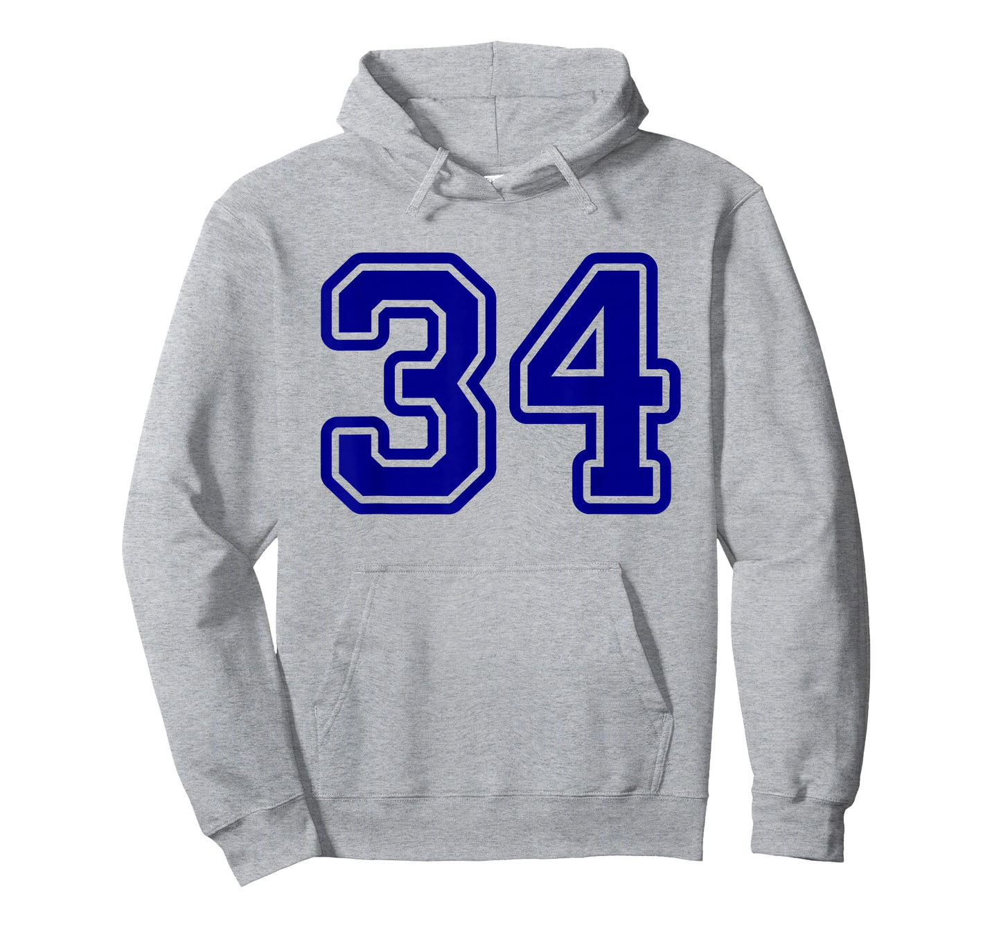 Number #34 Blue Sport Varsity Number 34 T-Shirt