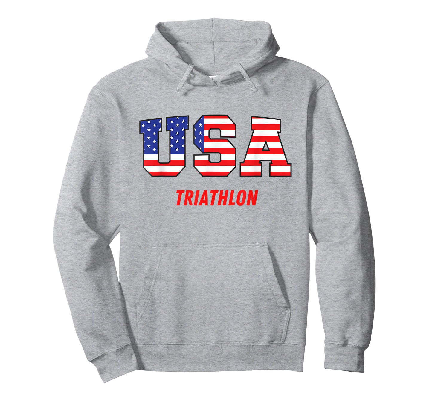 Triathlon USA Go Team Sport Patriotic American Flag T-Shirt