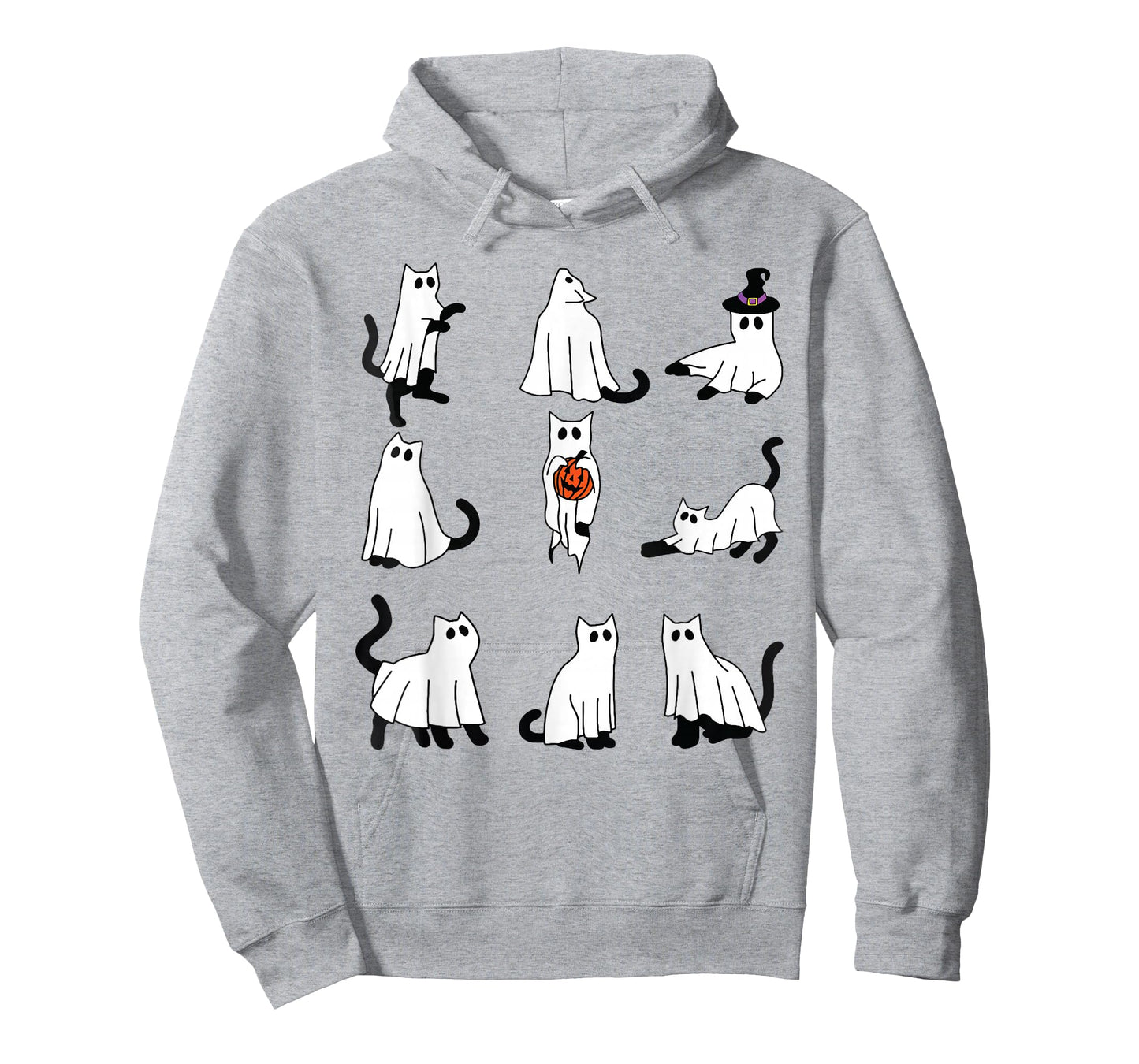 Cute Ghost Cat Funny Halloween Outfit Costumes Black Cat T-Shirt