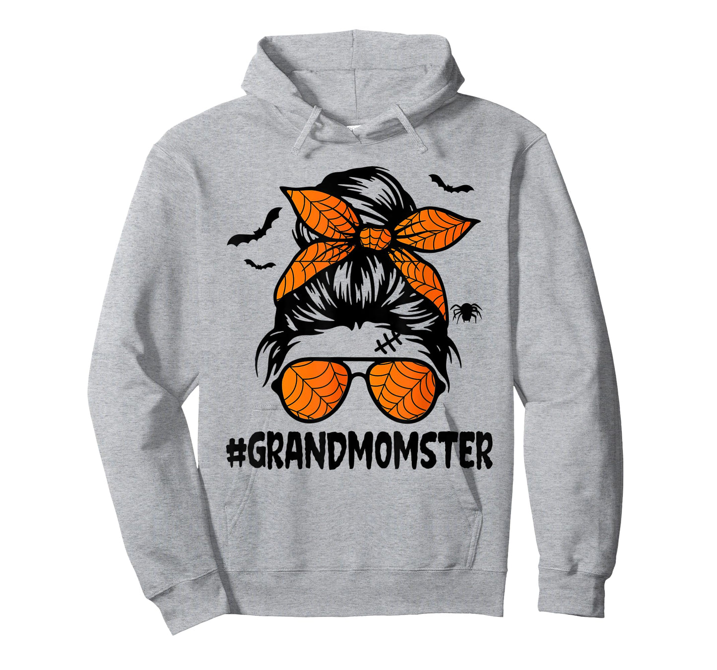 Grandmomster Shirt Women Halloween Nana Grandma Messy Bun T-Shirt