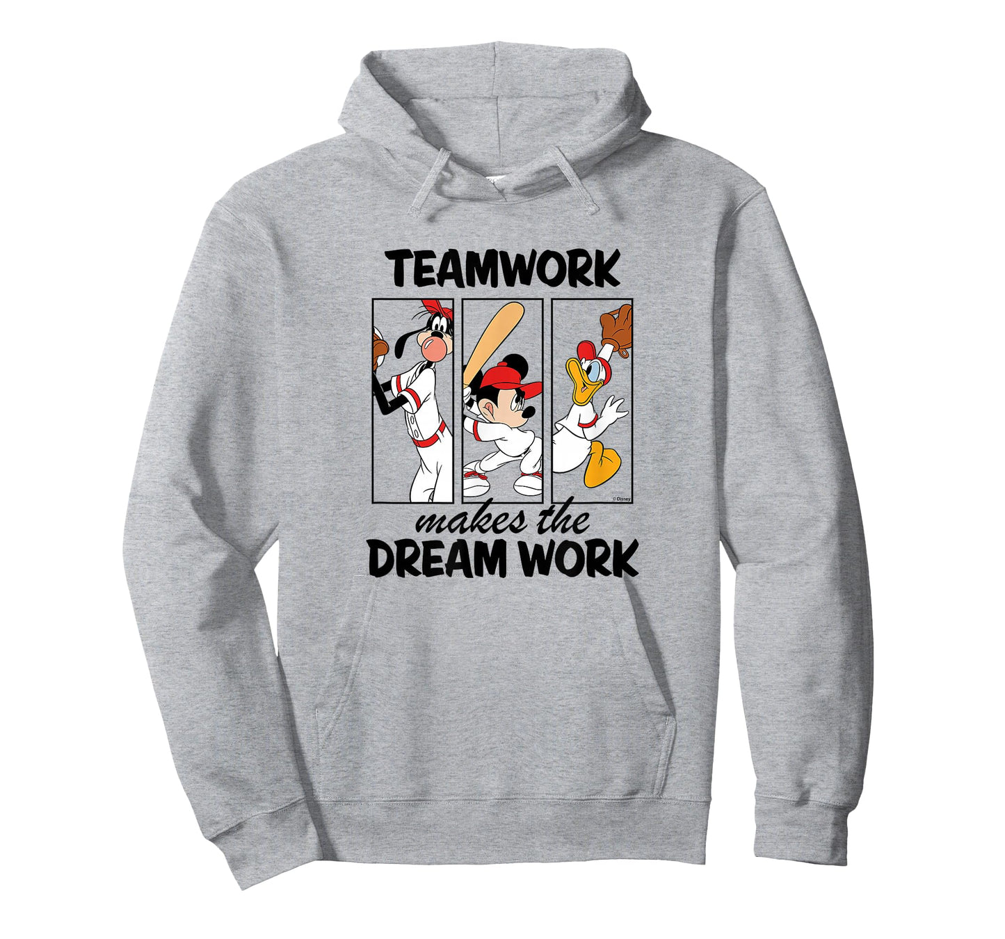 Disney - Mickey Team Work Makes The Dream Work Baseball T-Shirt