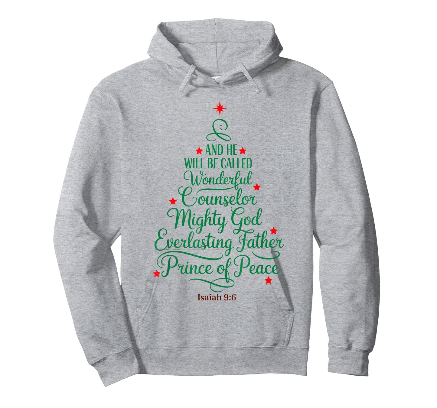 He Will Be Called Wonderful Counselor Mighty Christmas Tree T-Shirt