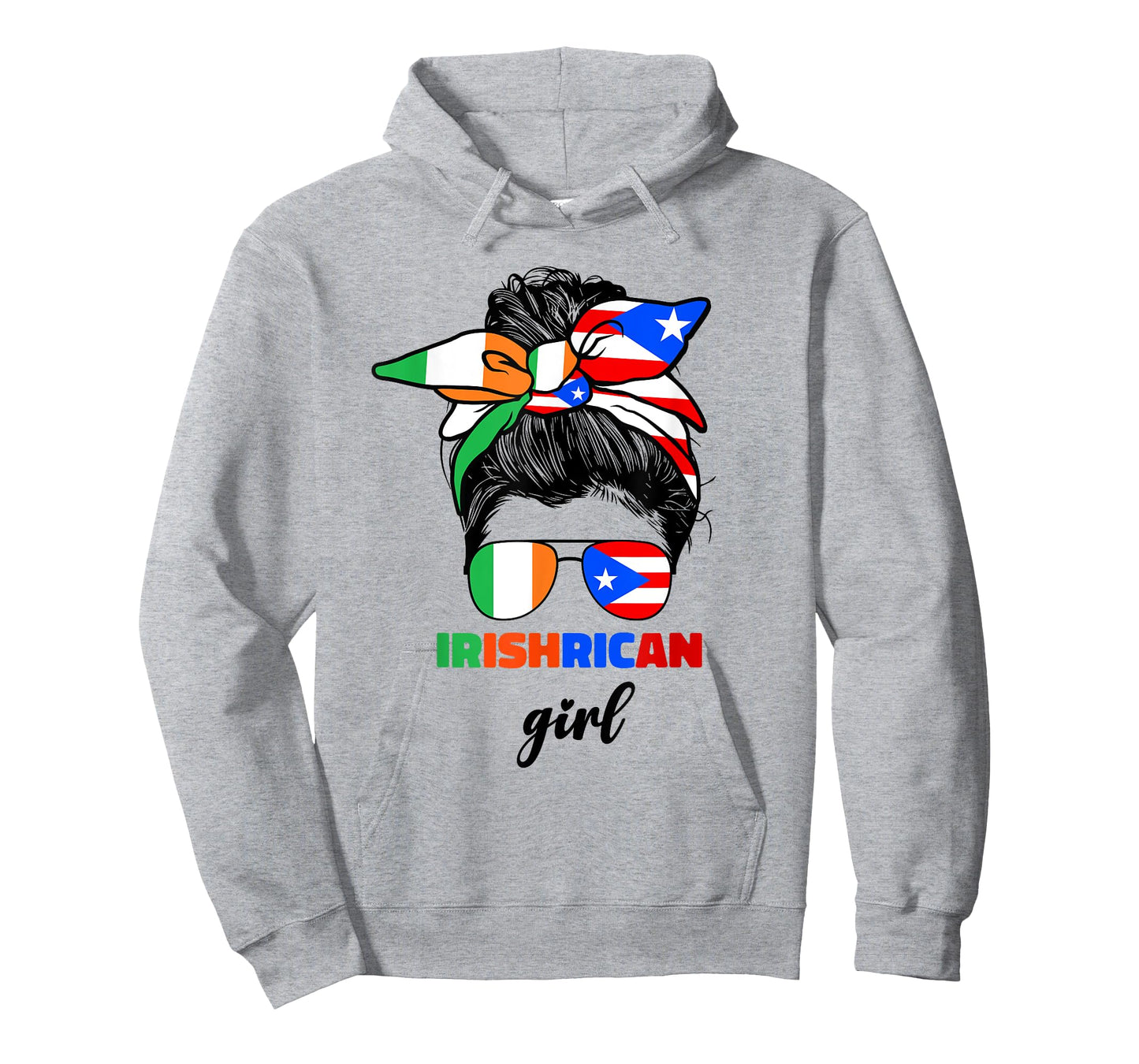 Half Irish And Puerto Rican Rico Ireland Flag Girl For Women T-Shirt