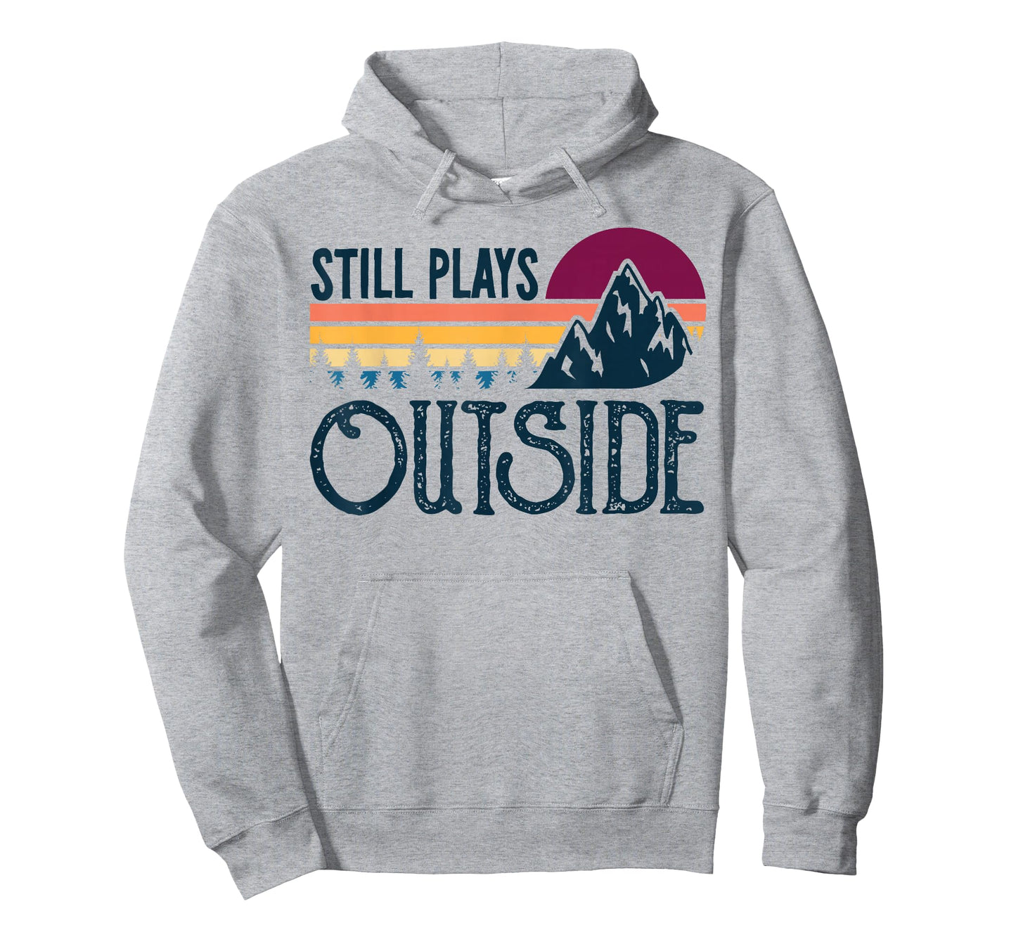 Still Plays Outside Funny Vintage Camping and Hiking T-Shirt