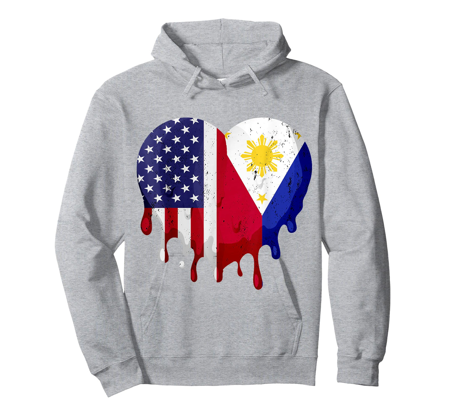 American Filipino Heritage Month Philippines Flag Heart T-Shirt