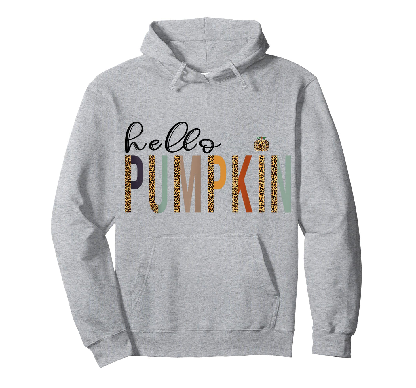 Leopard Pumpkin Hello Pumpkin Graphic Fall Halloween Costume T-Shirt