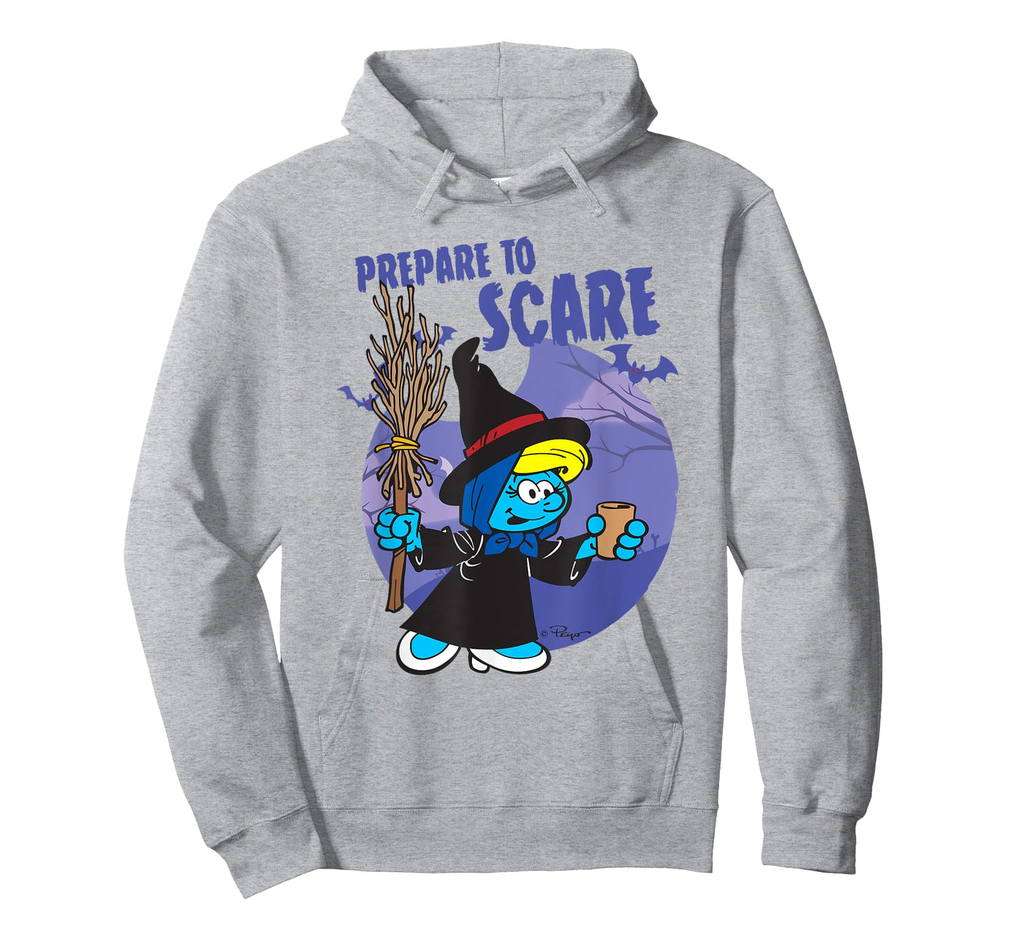 The Smurfs Prepare to Scare Witch Halloween Retro Cartoon T-Shirt