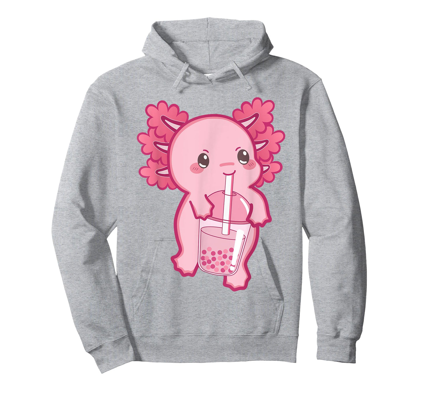 Kawaii Axolotl Boba Bubble Tea Teen Girl Kids Japanese Anime T-Shirt