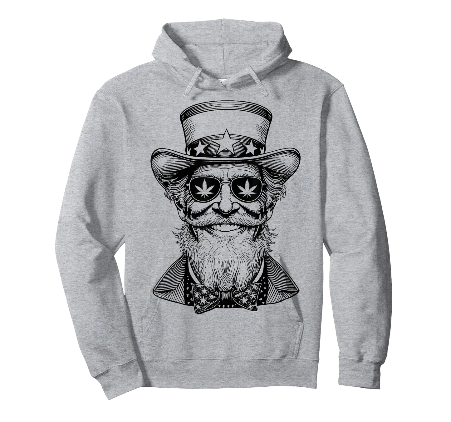 Weed Uncle Sam USA Funny 4th Of July 420 Stoner Marijuana Women Men T-Shirt