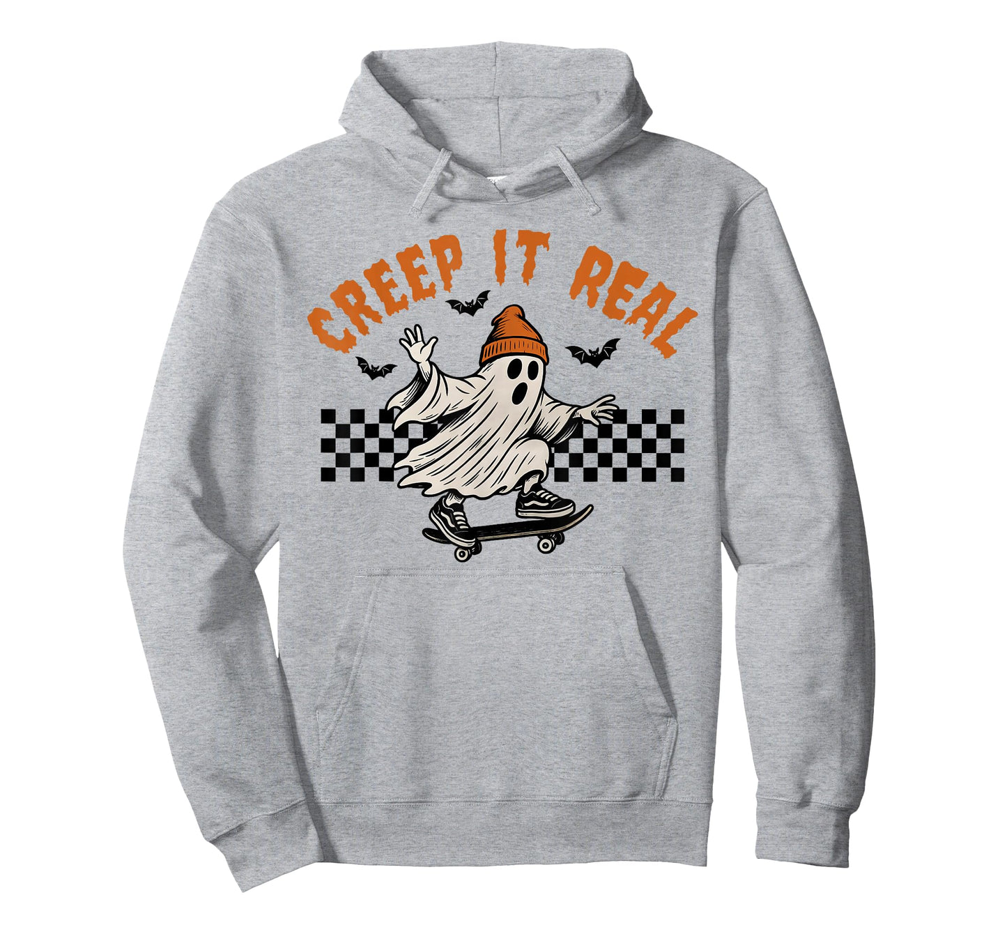 Creep It Real Ghost Skater Halloween Costume Men Boys Kids T-Shirt