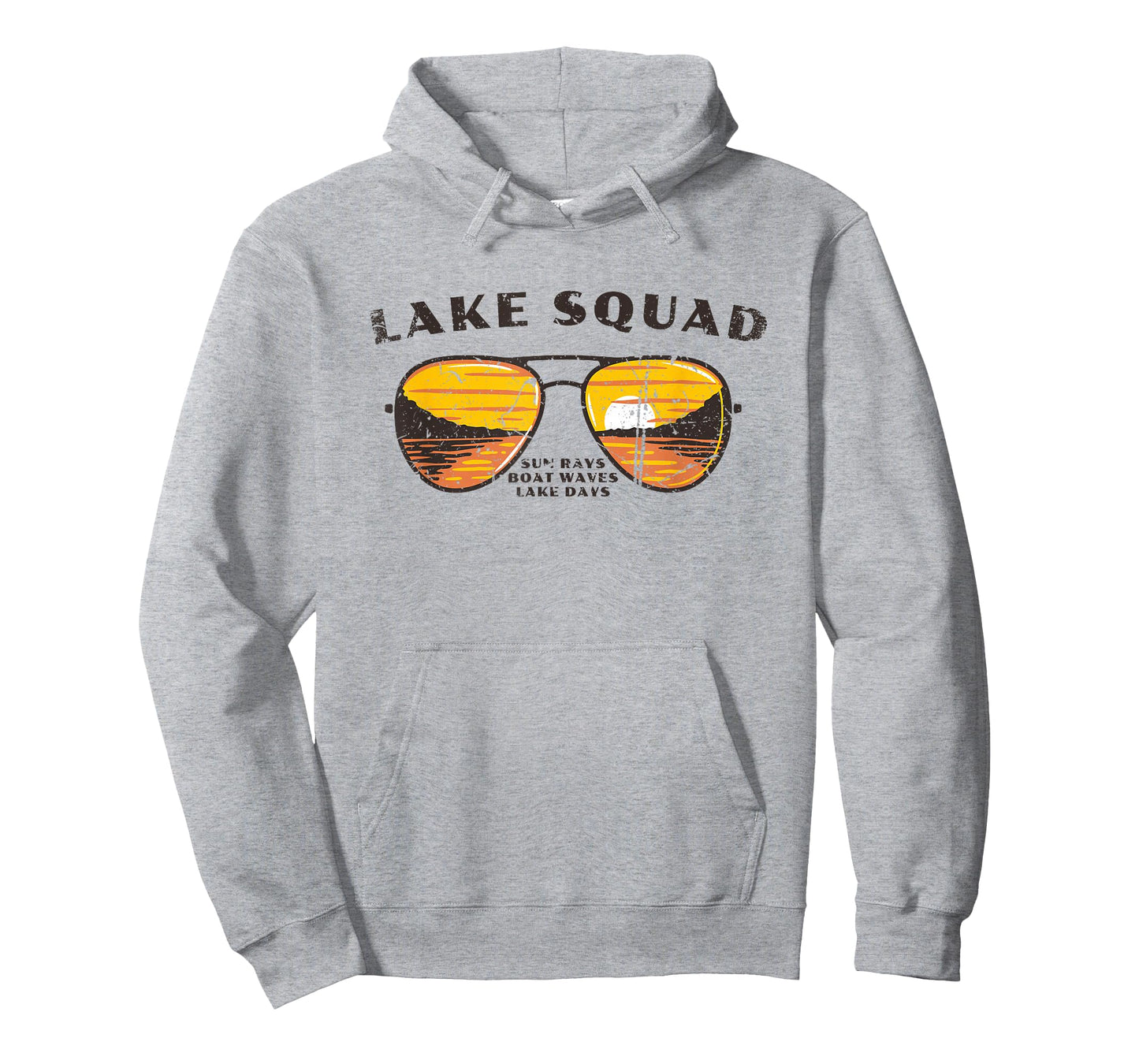 Lake Squad Matching Group Sunset Scene Sunglasses T-Shirt