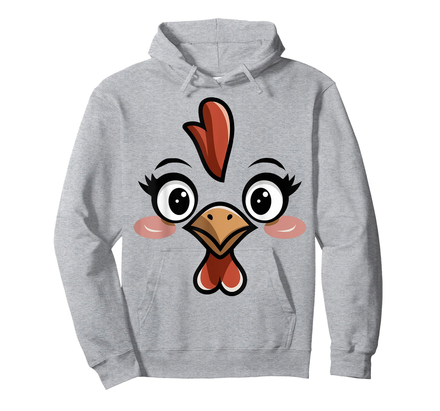 Novelty Last Minute Easy Halloween Party Stuff Halloween Chicken Face T-Shirt Women Kids Blue, White Size Small Classic Fit Round Collar Short Sleeve Cotton 60%, Polyester 40%