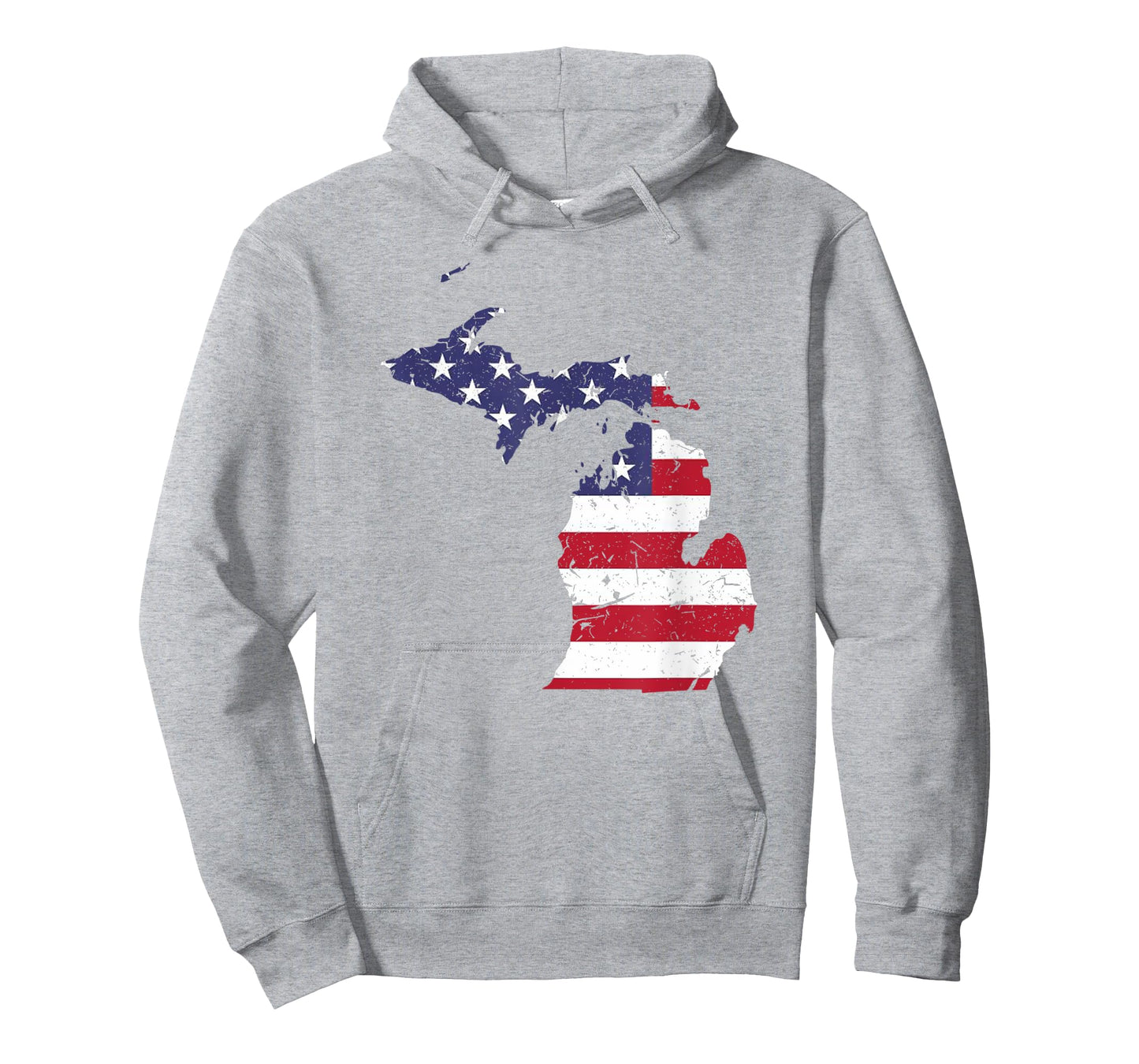 Michigan Map State American Flag Shirt 4th Of July Pride Tee T-Shirt for Women Kids Men