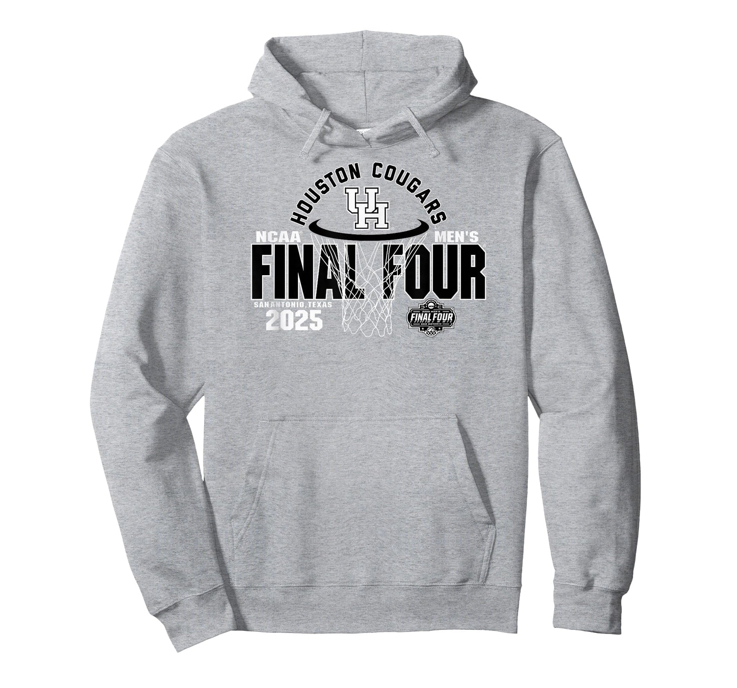 Houston Cougars Final Four 2025 Men's Basketball Hoop Red T-Shirt