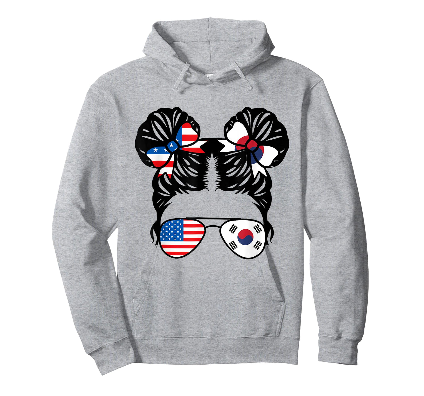 Half American South Korean Girl USA South Korea Flag Patriot T-Shirt