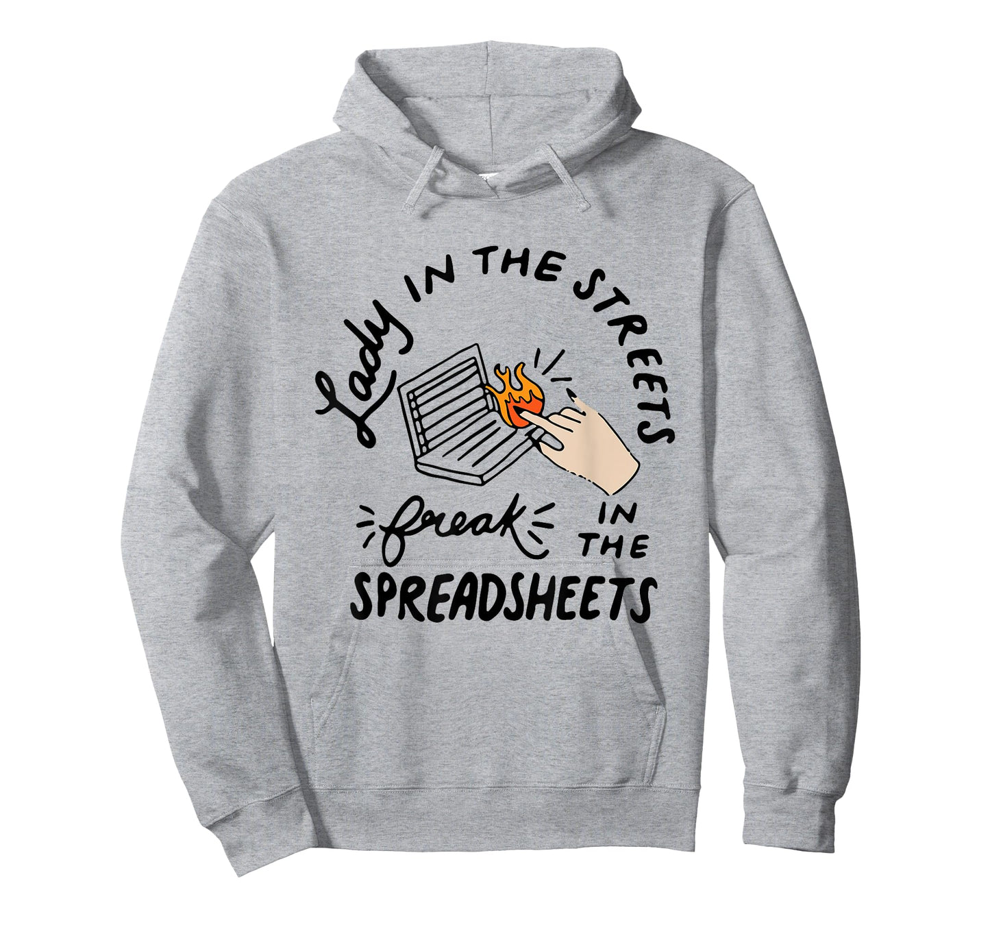 Women Accounting Lady In The Street Freak In The Spreadsheet T-Shirt