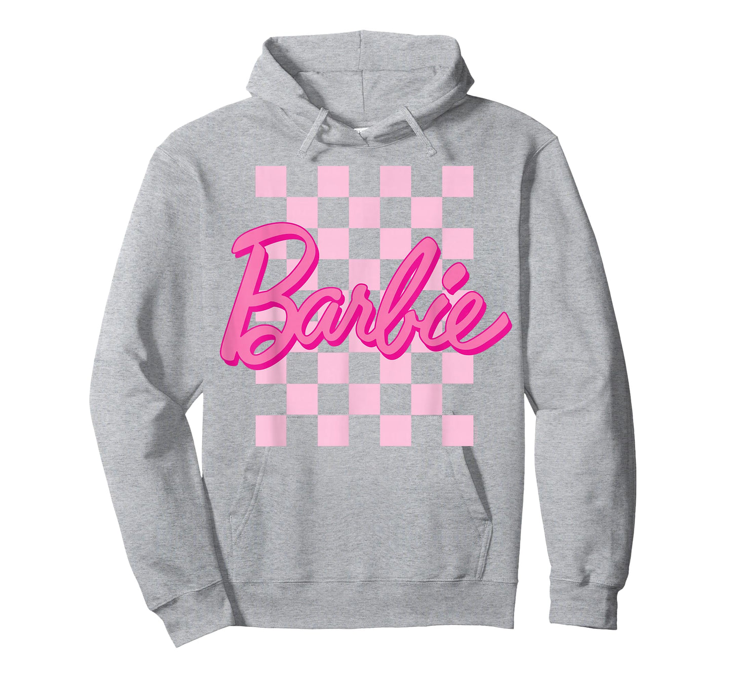 Barbie - Barbie Logo Checkered Background Short Sleeve T-Shirt For Women, Small