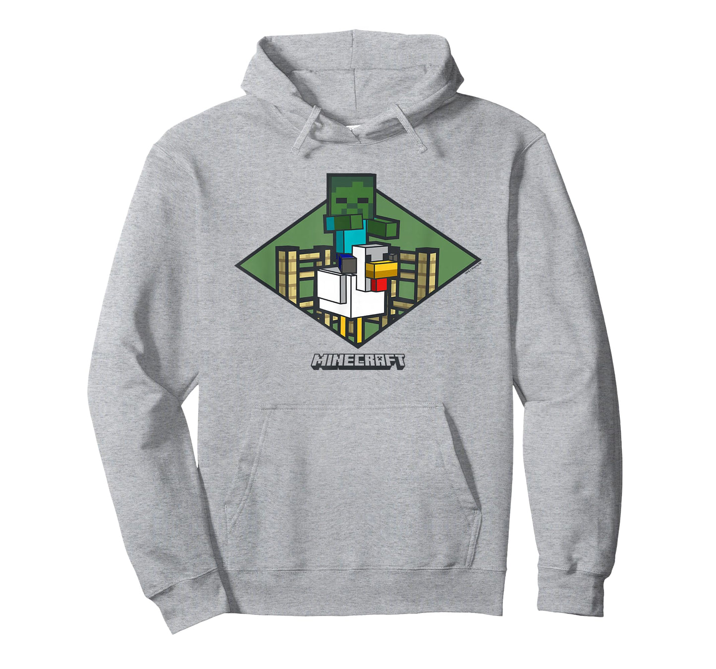 Minecraft Chicken Jockey Vintage Badge Logo T-Shirt