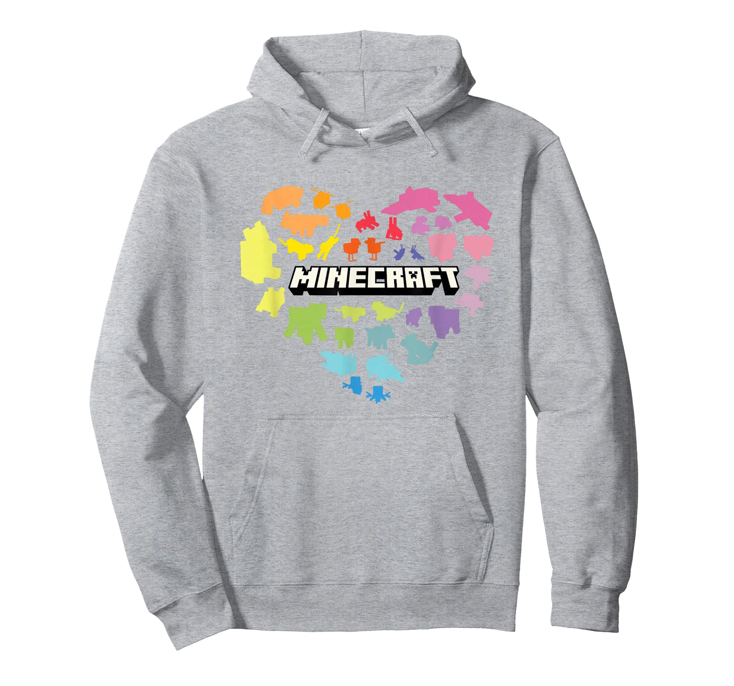 Minecraft Valentine's Day Heart Shaped Rainbow Icons T-Shirt