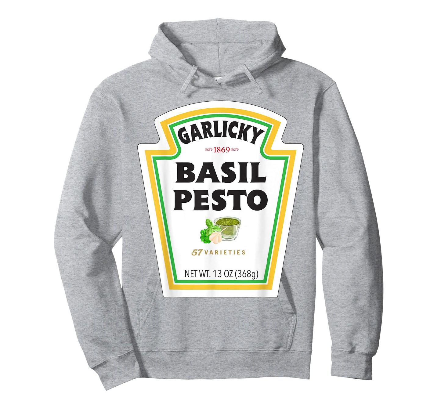 Basil Pesto Sauce Bottle Label Funny Halloween Costume T-Shirt