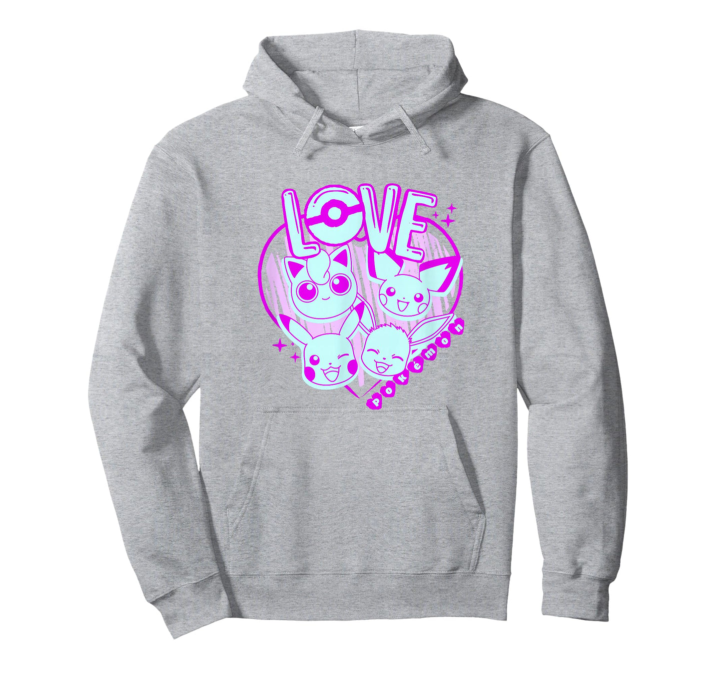 Pokémon Valentine's Day Neon Pink Pocket Monster Sketch T-Shirt